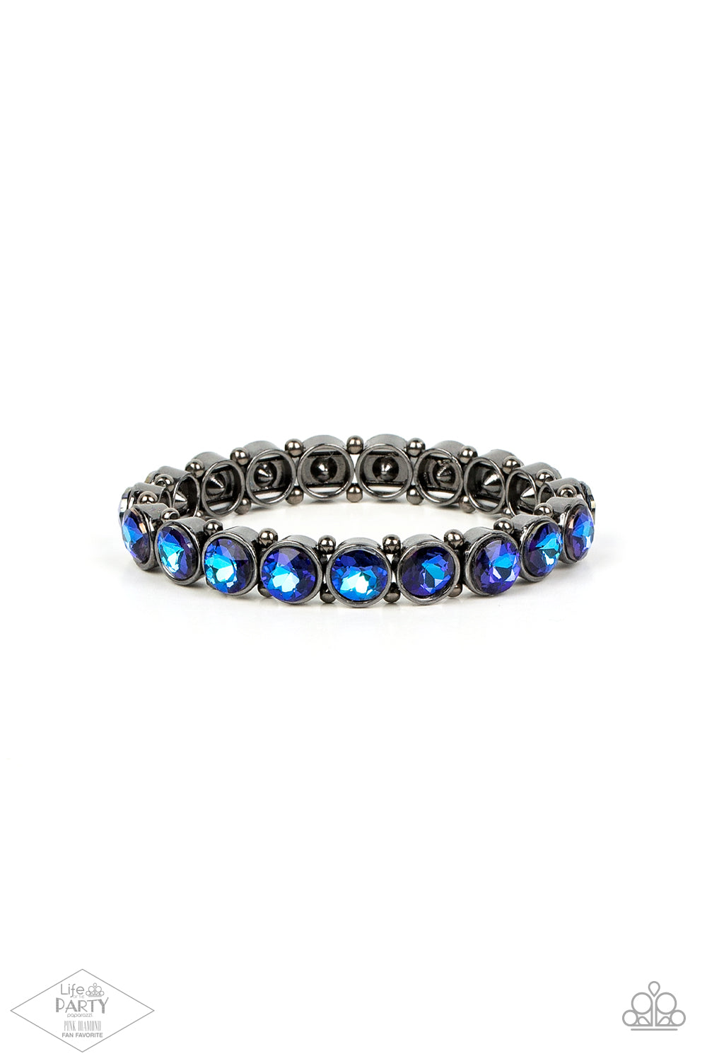 Sugar Coated Sparkle Blue Multi Oil Spill Bracelet