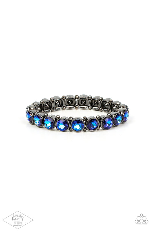 Sugar Coated Sparkle Blue Multi Oil Spill Bracelet