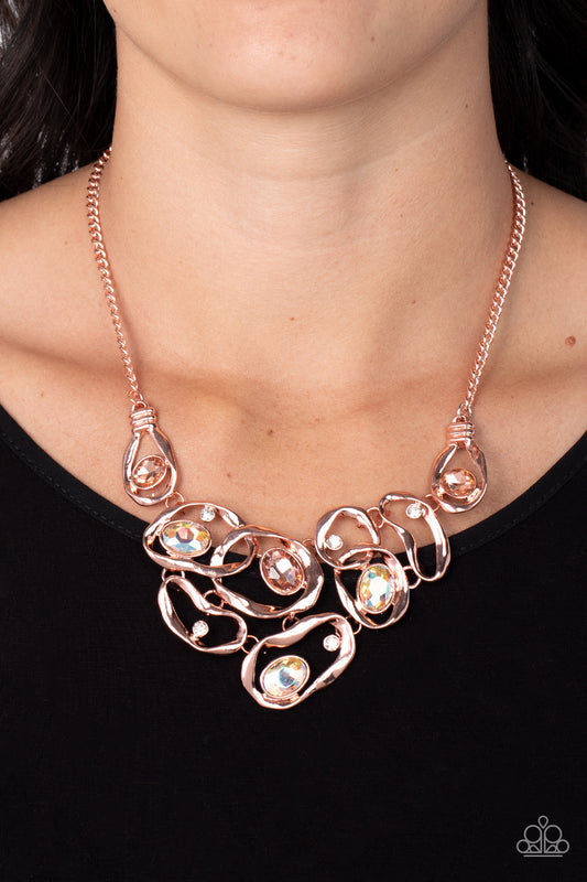 Warp Speed Copper Iridescent Necklace