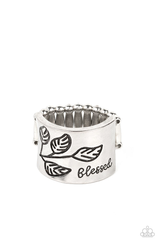 Blessed with Bling Silver Inspirational Ring
