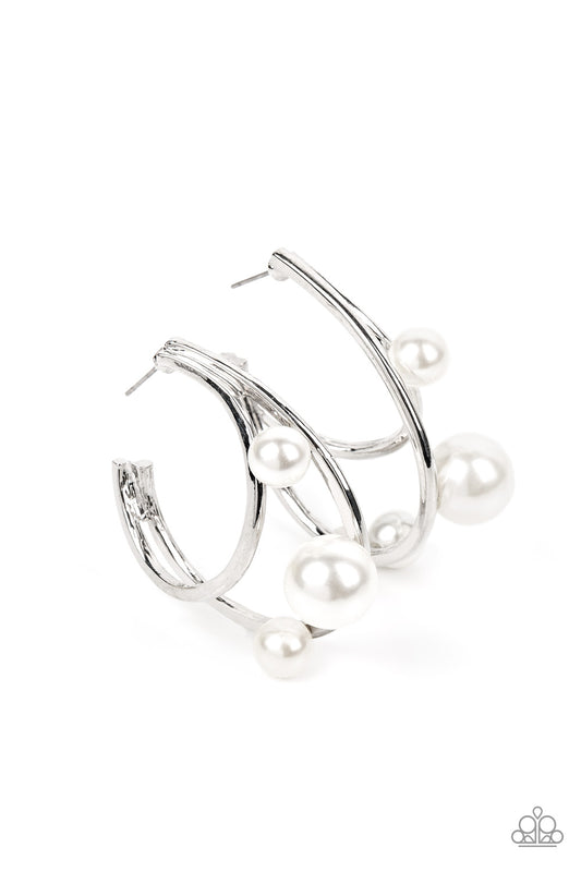 Metro Pier White Pearl Hoops