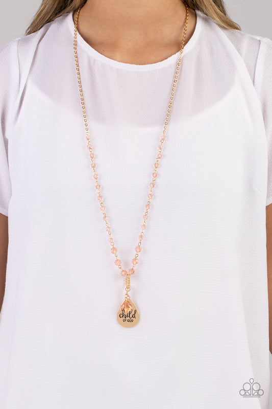 Divine Dance Gold Inspirational Necklace