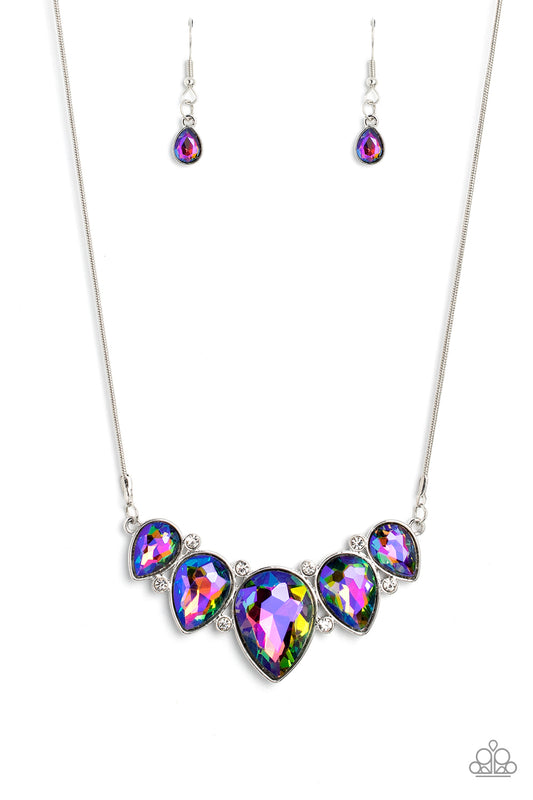 Regally Refined Multi Oil Spill Necklace