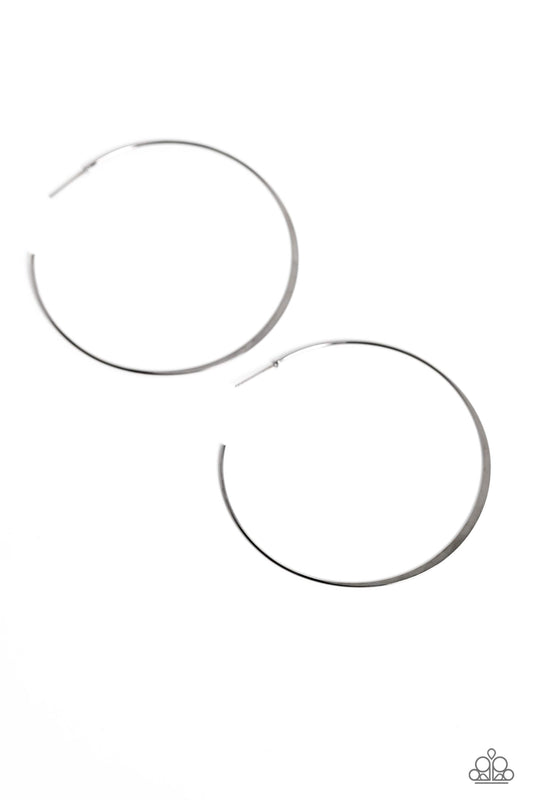 Metal Drama Gunmetal Hoops