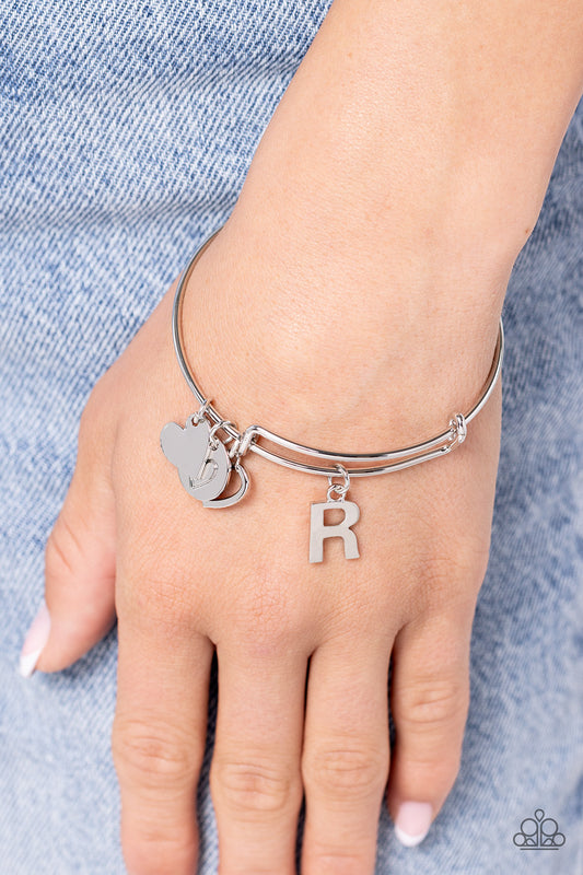 Making It INITIAL - R - Silver Charm Bracelet