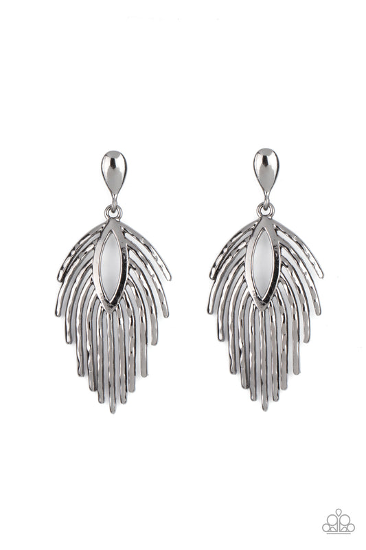 Metro Safari Gunmetal Post Earrings