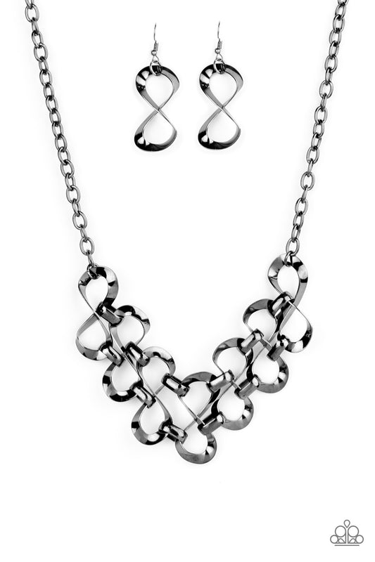 Work, Play, and Slay Gunmetal Necklace
