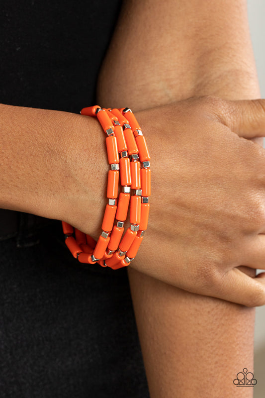 Radiantly Retro Orange Bracelet