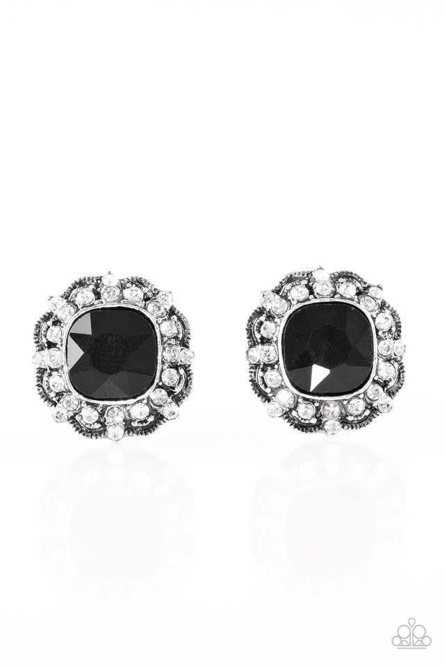 Starry Starlet Black Earrings